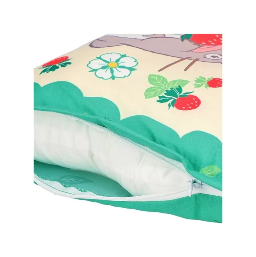 Maison Ghibli Totoro With Strawberries Pillow 28 X 39 Cm - My Neighbor Totoro- Furniture