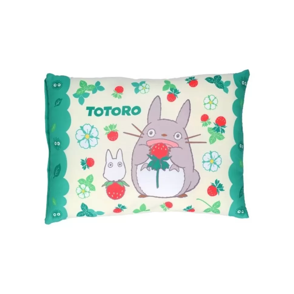 Maison Ghibli Totoro With Strawberries Pillow 28 X 39 Cm - My Neighbor Totoro- Furniture