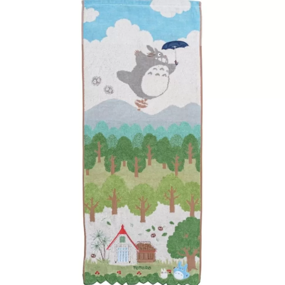 Maison Ghibli Towel Totoro In The Sky 34X80 Cm - My Neighbor Totoro- Household Linen