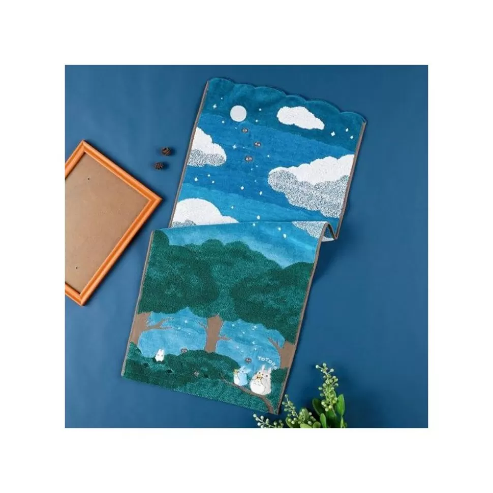 Maison Ghibli Towel Under The Moon 34X80 Cm - My Neighbor Totoro- Household Linen