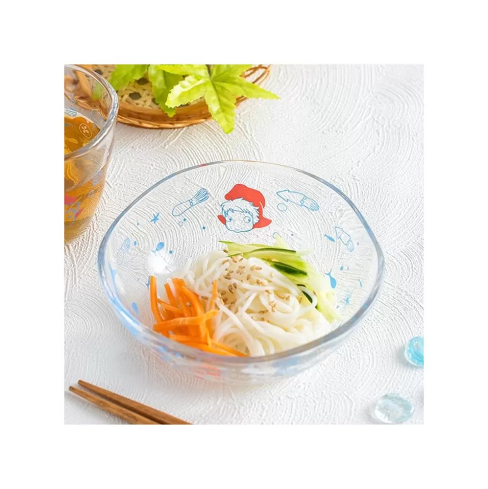 Maison Ghibli Transparent Bowl 13Cm Ponyo Under The Sea - Ponyo On The Cliff- Kitchenware