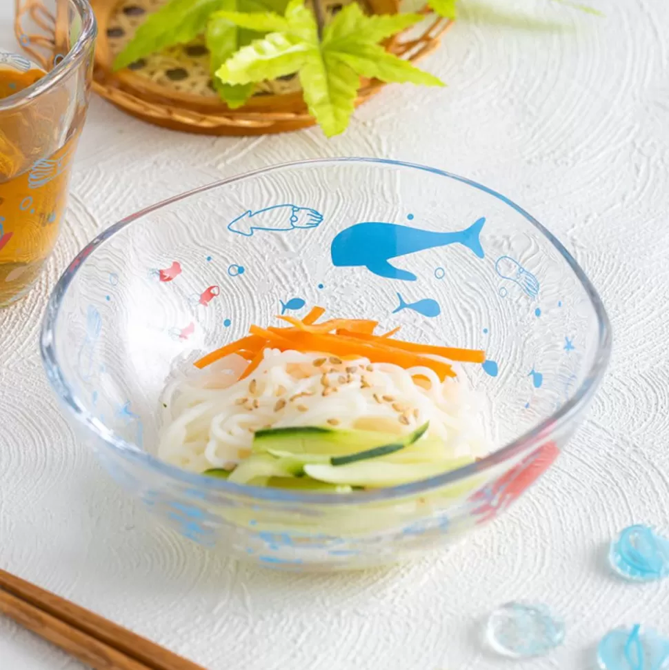 Maison Ghibli Transparent Bowl 13Cm Ponyo Under The Sea - Ponyo On The Cliff- Kitchenware