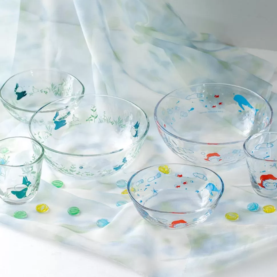 Maison Ghibli Transparent Bowl 17Cm Ponyo Under The Sea - Ponyo On The Cliff- Kitchenware