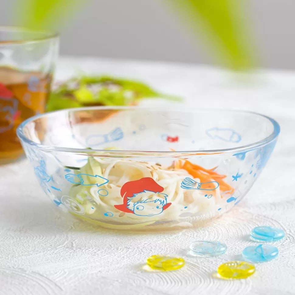 Maison Ghibli Transparent Bowl 13Cm Ponyo Under The Sea - Ponyo On The Cliff- Kitchenware