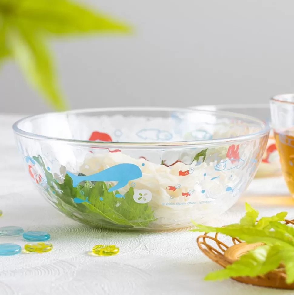 Maison Ghibli Transparent Bowl 17Cm Ponyo Under The Sea - Ponyo On The Cliff- Kitchenware