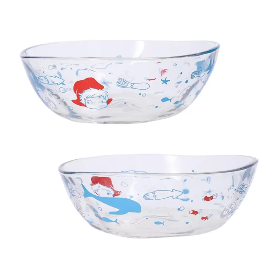 Maison Ghibli Transparent Bowl 13Cm Ponyo Under The Sea - Ponyo On The Cliff- Kitchenware