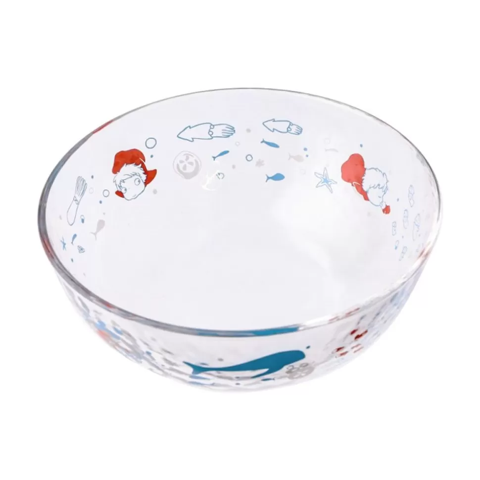 Maison Ghibli Transparent Bowl 17Cm Ponyo Under The Sea - Ponyo On The Cliff- Kitchenware