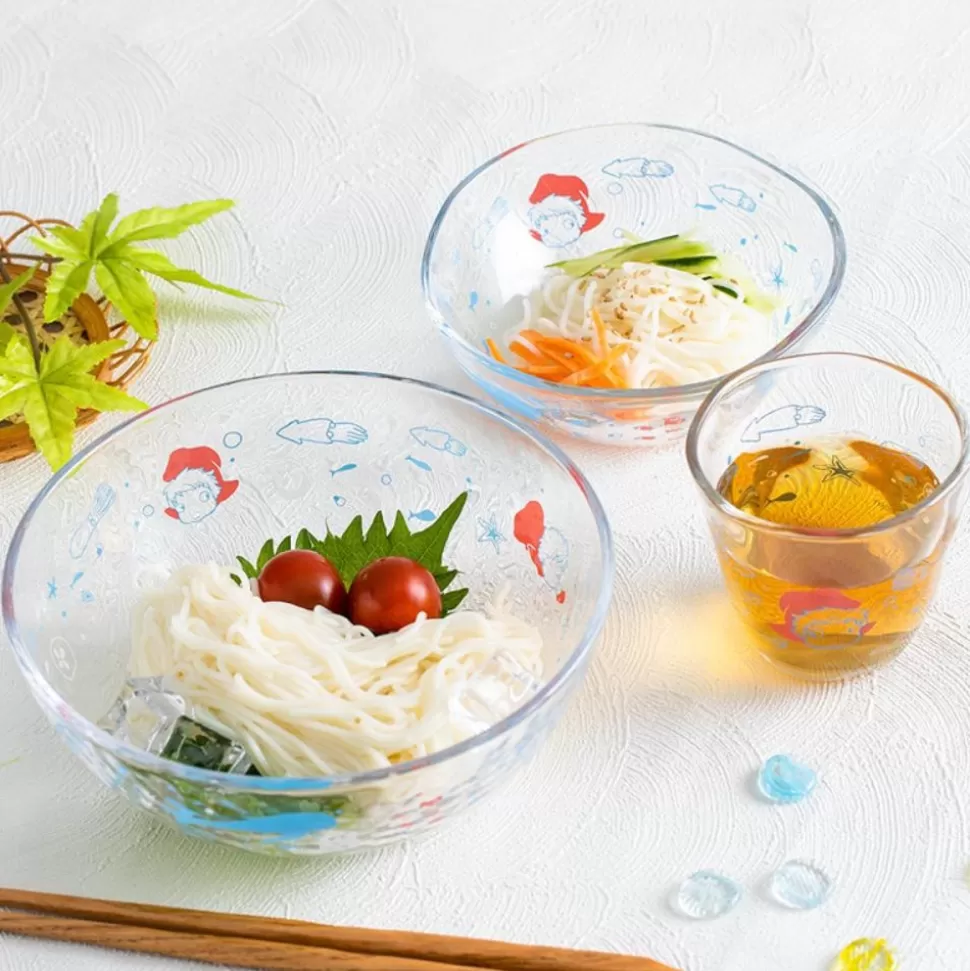 Maison Ghibli Transparent Bowl 17Cm Ponyo Under The Sea - Ponyo On The Cliff- Kitchenware
