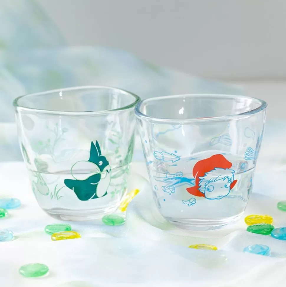 Maison Ghibli Transparent Glass Chasing Acorns - My Neighbor Totoro- Kitchenware
