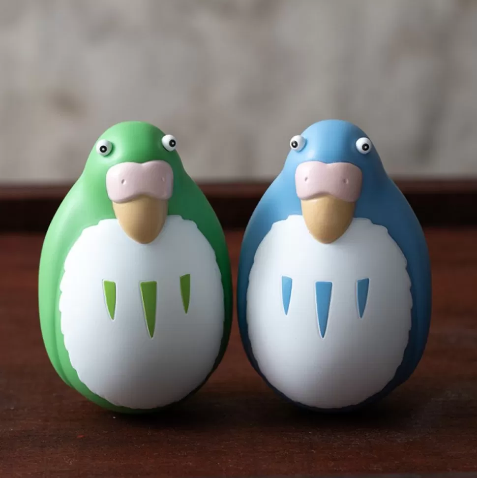 Maison Ghibli Two Pack Roly-Poly Figurines Blue & Green Parakeet - The Boy And The- Toys