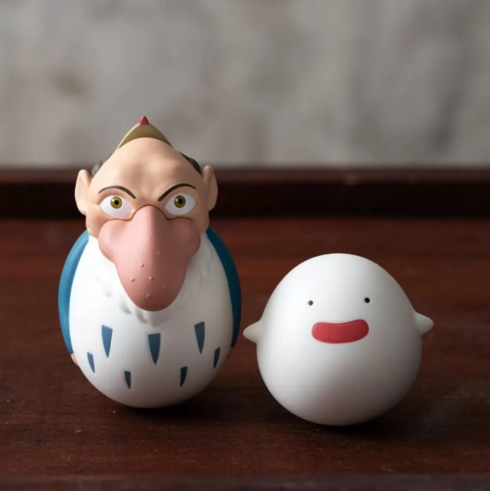 Maison Ghibli Two Pack Roly-Poly Figurines Heron & Warawara - The Boy And The Heron- Toys