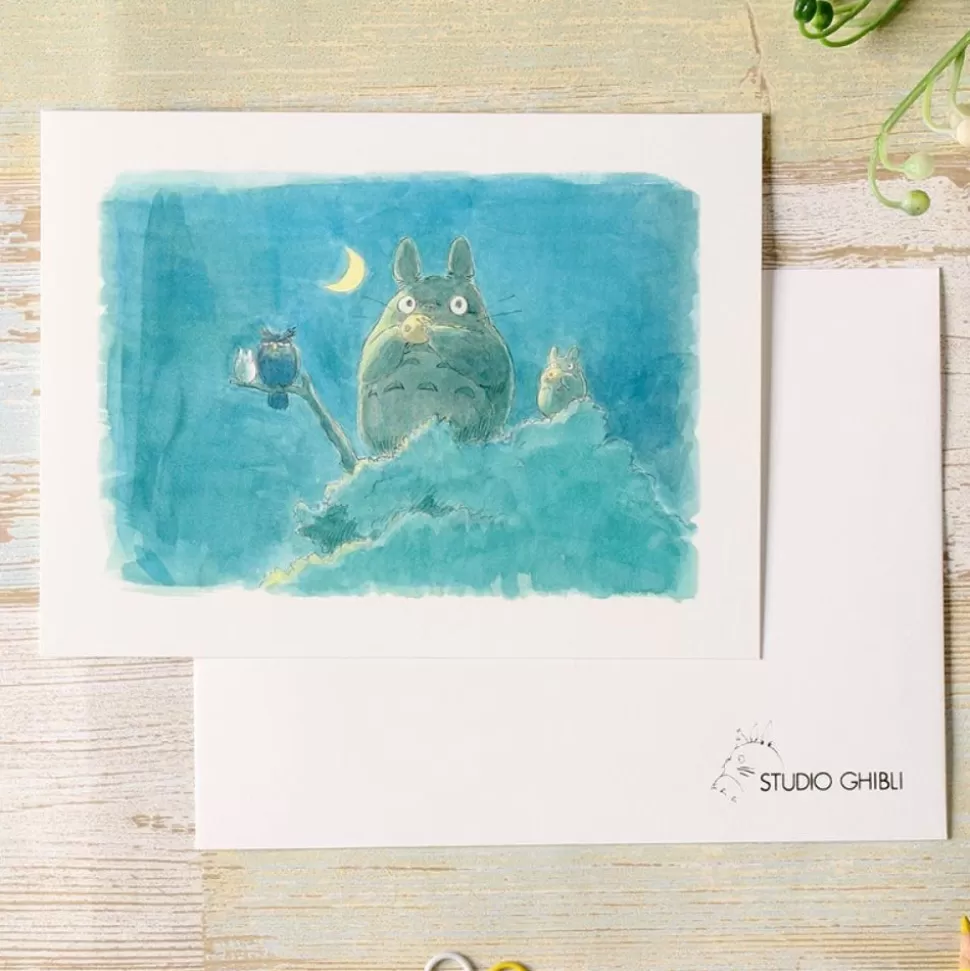 Maison Ghibli Watercolour Greeting Cards 24 X 15,8 Cm Autumn - My Neighbor Totoro- Postcards And Letter Papers