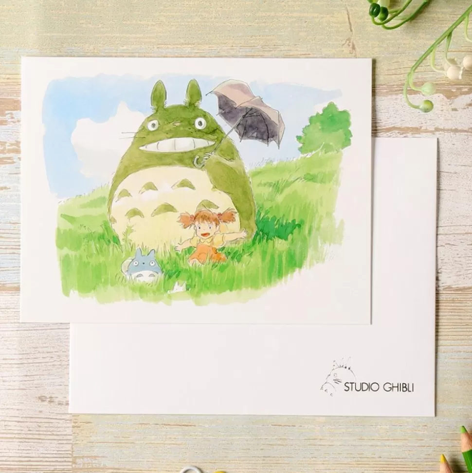 Maison Ghibli Watercolour Greeting Cards 24 X 15,8 Cm Mei & Totoro - My Neighbor To- Postcards And Letter Papers