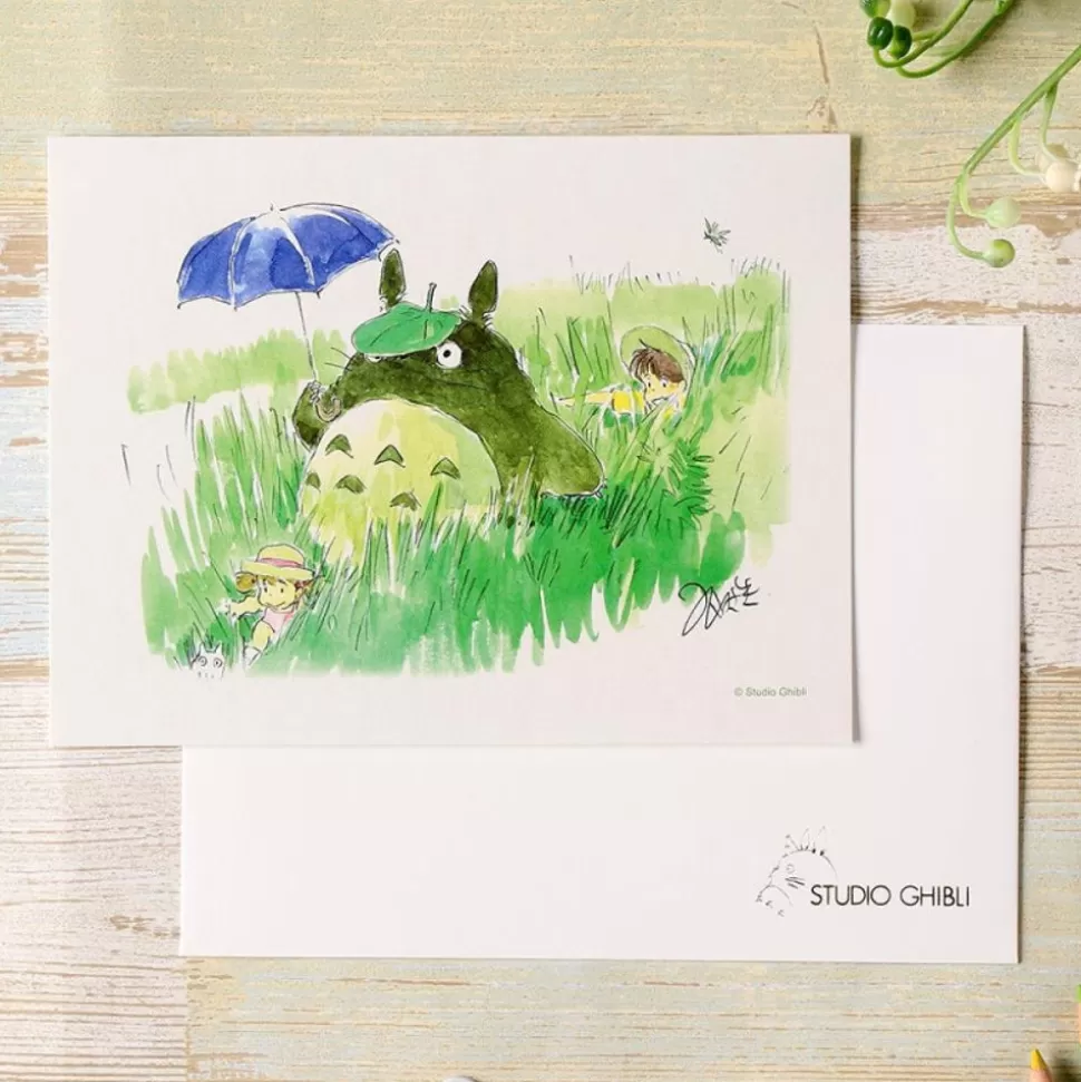 Maison Ghibli Watercolour Greeting Cards 24 X 15,8 Cm Mei & Totoro & Sakura - My Ne- Postcards And Letter Papers
