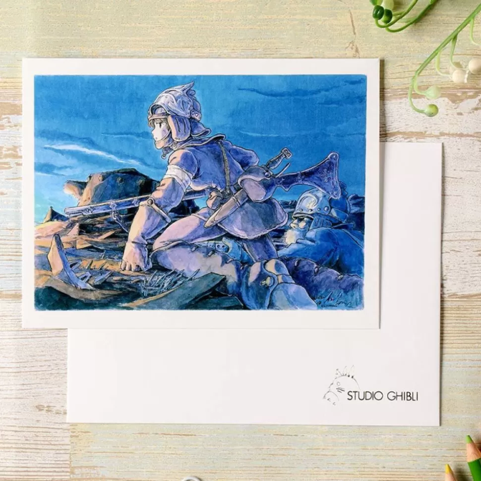 Maison Ghibli Watercolour Greeting Cards 24 X 15,8 Cm On The Line - Nausicaa- Postcards And Letter Papers