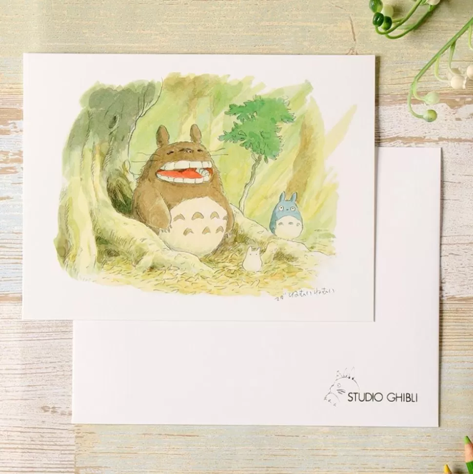 Maison Ghibli Watercolour Greeting Cards 24 X 15,8 Cm Spring - My Neighbor Totoro- Postcards And Letter Papers