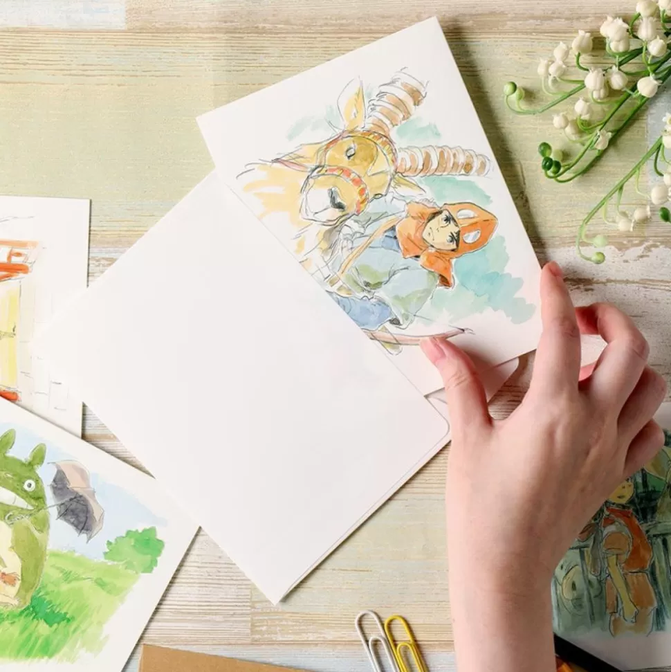 Maison Ghibli Watercolour Greeting Cards 24 X 15,8 Cm Spring - My Neighbor Totoro- Postcards And Letter Papers