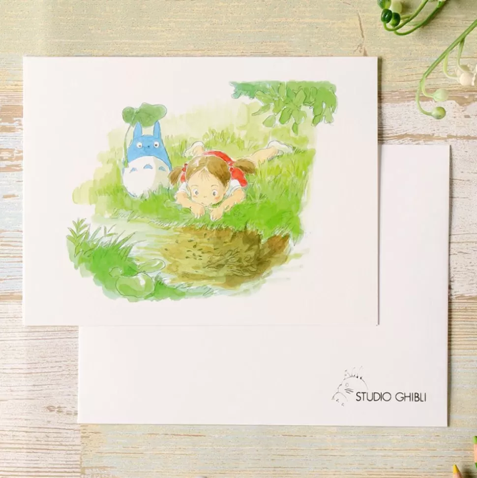 Maison Ghibli Watercolour Greeting Cards 24 X 15,8 Cm Summer - My Neighbor Totoro- Postcards And Letter Papers