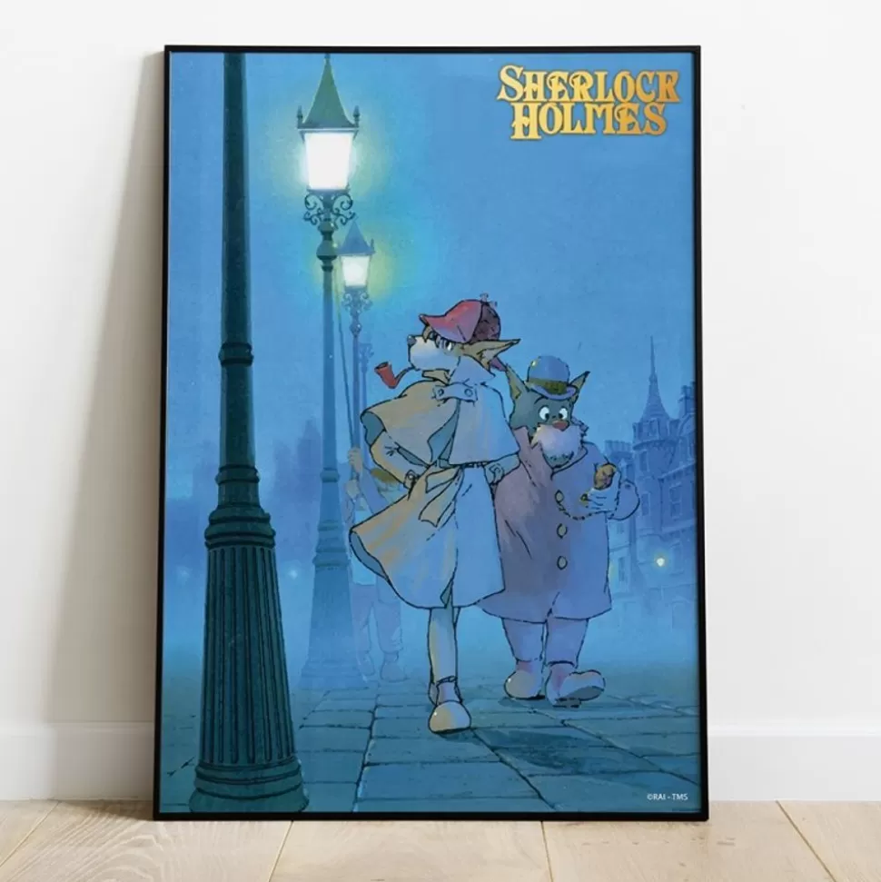 Maison Ghibli Wood Panel 02 - Holmes & Watson - Sherlock Holmes- Wall Decoration